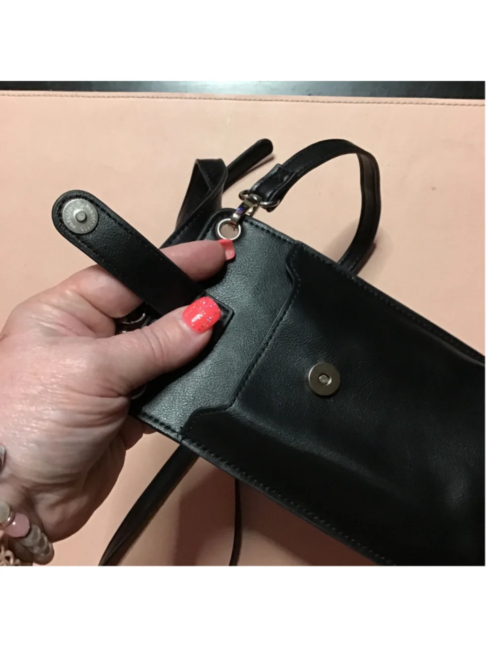 Madden Girl Black Phone Case Crossbody Purse Bag Steve Madden